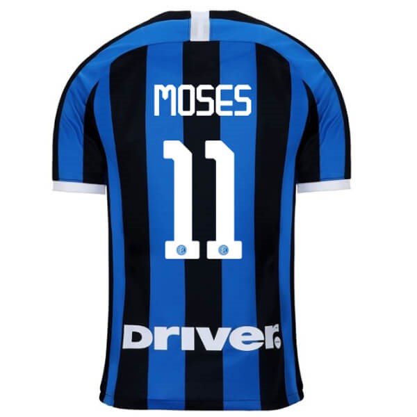 Camiseta Inter De Milán NO.11 Moses Replica Primera Ropa 2019/20 Azul